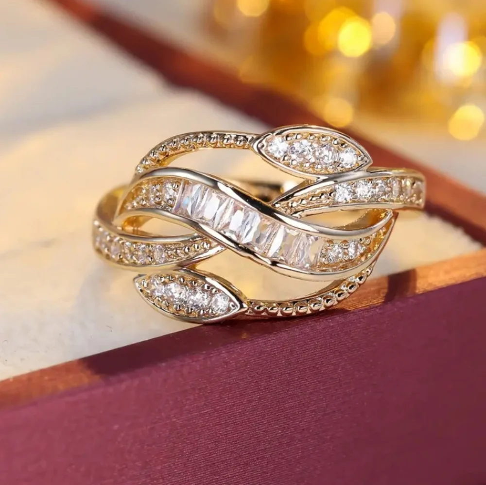 Cubic Zirconia Gold Ring